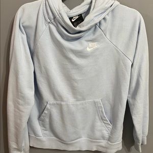 Light blue Nike high-necked hoodie